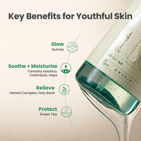 AXIS-Y Quinoa One-Step Balanced Gel Cleanser - Gentle, Soothing with Centella & Green Tea - 180ml - Image 4