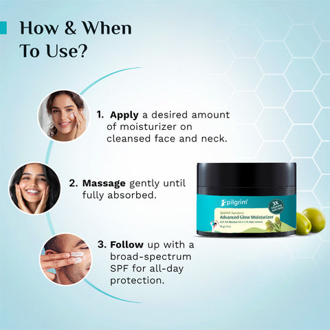 PILGRIM Squalane Glow Moisturizer with Niacinamide & Vitamin C 50g