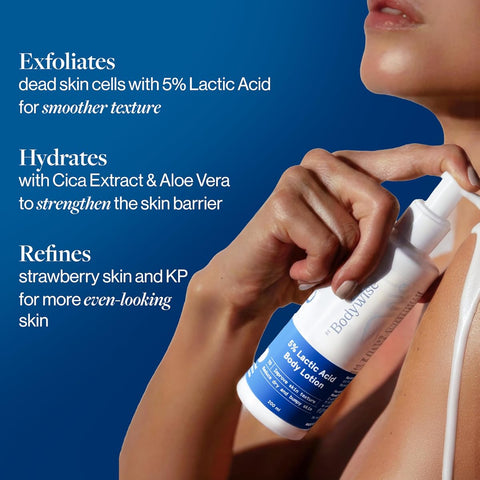 Be Bodywise AHA Body Lotion with 5% Lactic Acid, Aloe & Cica - 200ml - Image 3