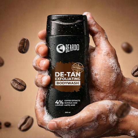 Beardo Detan Exfoliating Body Wash - 4% Glycolic & Lactic Acid, Coffee Extracts - 200ml - Image 4