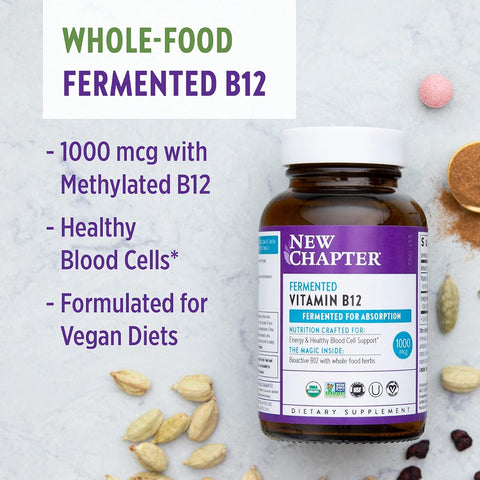 New Chapter Fermented Vitamin B12 Tablets - 1000mcg, 30 Count - Image 7