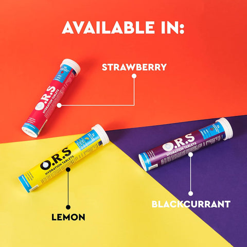 O.R.S Hydration Tablets with Electrolytes, Vegan, Gluten and Lactose Free Formula – Natural Blackcurrant Flavour, 96 Tablets (Pack of 4 x 24)