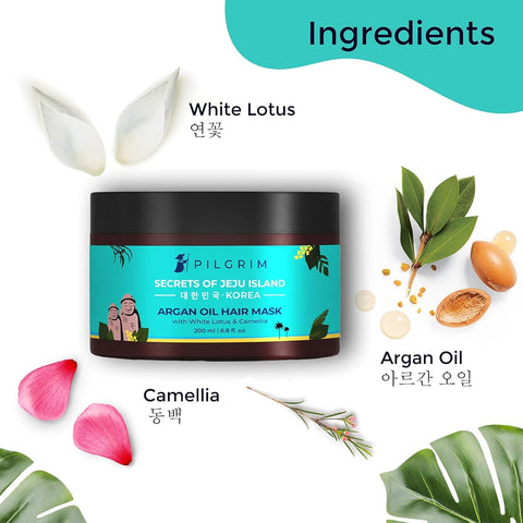 Pilgrim Argan Oil Hair Mask & Pack - Sulphate Free, 2 x 200ml - Image 4