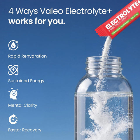 Valeo Hydration Electrolyte+ Stick Packs - Pomegranate & Watermelon, 20 Count - Image 4