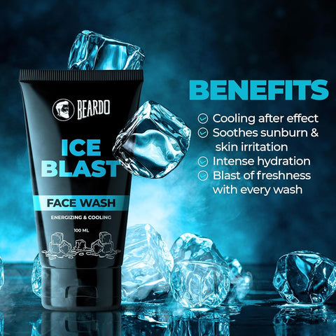 Beardo Ice Blast Face Cleanser with Aloe Vera & Vitamin E - 100ml - Image 3