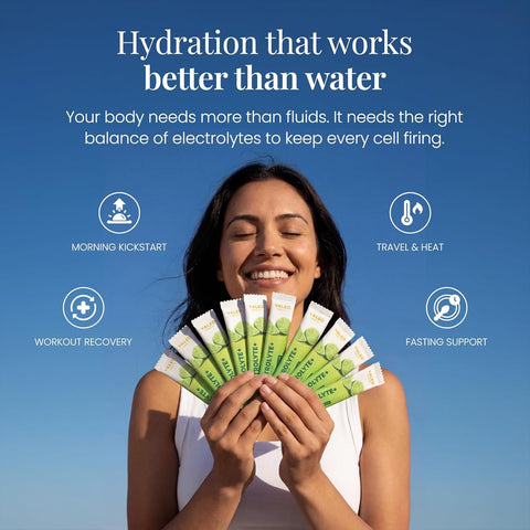 Valeo Hydration Electrolyte+ Drink Mix - Lemon & Lime, 20 Stick Packs, Sugar-Free - Image 2