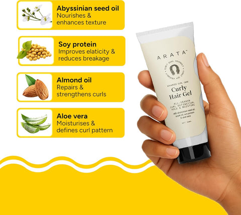 Arata Curl Care Hair Gel - Abyssinian & Argan Oils, 150ml - Image 5