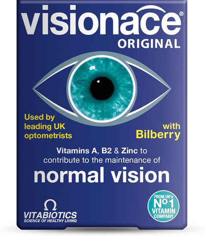Vitabiotics Visionace Original Eye Vitamins - Lutein & Zinc, 30 Tablets