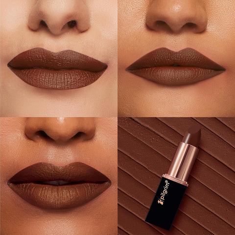 Pilgrim Bullet Lipstick - Chocolate Tease with SPF 30 and Hyaluronic Acid, 4.2g - Image 2
