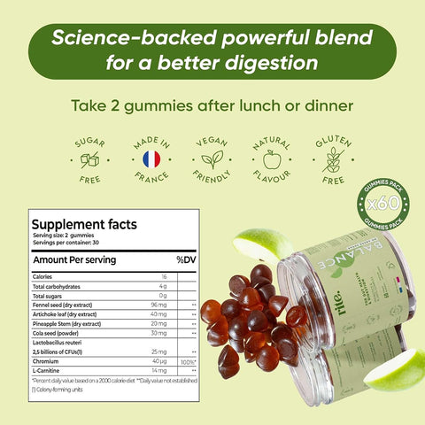 Rite Balance Probiotics Vegan Gummies - Sugar-Free, Apple Flavour, 60 Count - Image 3