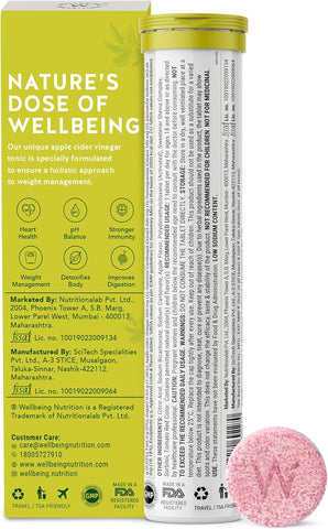 Wellbeing Nutrition Apple Cider Vinegar Tablets with Garcinia Cambogia & Pomegranate - 17 Effervescent Tabs - Image 8