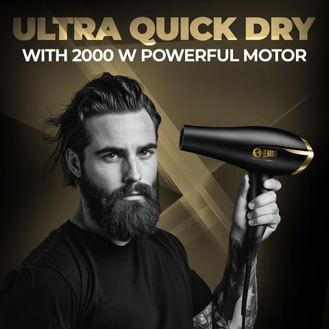 Beardo Tornado Hair Dryer - 2000W Professional, 3 Attachments - Image 2