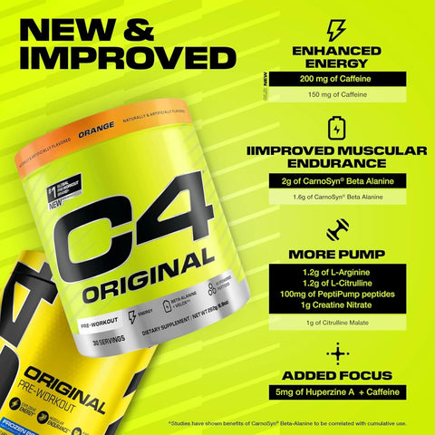 Cellucor C4 Original Pre Workout Powder with Creatine, Orange - 30 Servings - Image 3