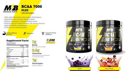 Muscle Bolt BCAA 7000 Plus Fruit Punch 420g