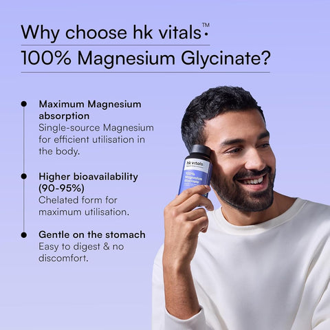 HK Vitals Magnesium Glycinate Tablets - 1880mg, 120 Count - Image 5