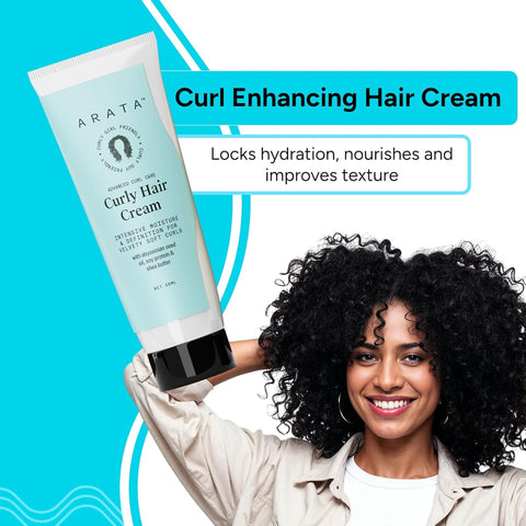 Arata Curl Care Cream with Abyssinian Seed Oil & Shea Butter - 50ml - Image 2