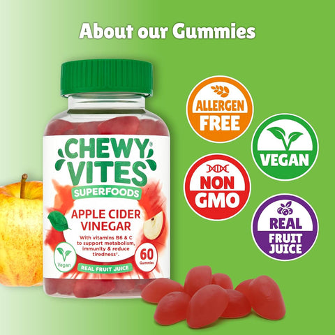 Chewy Vites Superfoods Apple Cider Vinegar Gummies - 500mg, 60 Pack - Image 6