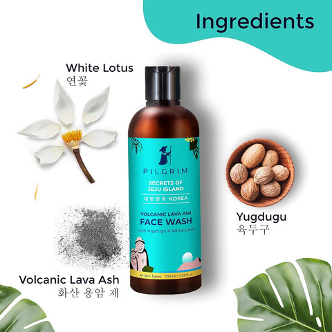 Pilgrim Jeju Skin Refining Combo with Volcanic Lava Ash - Face Wash 100ml & Face Scrub 100g - Image 4