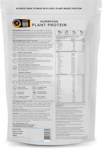 Wellbeing Nutrition Organic Vegan Plant Protein Powder with BCAAs - Chocolate Peanut Butter, 500g - Image 7