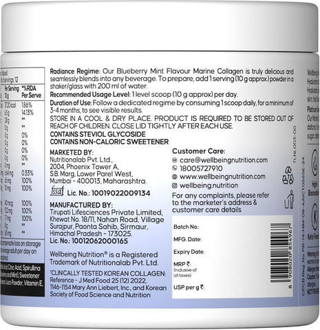 Wellbeing Nutrition Marine Collagen Powder - Mixed Berry, 120g - Image 8