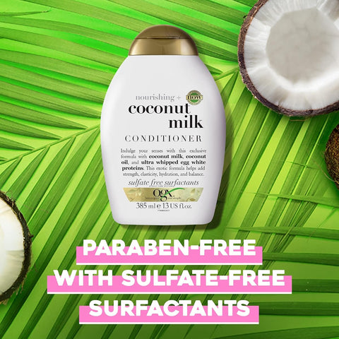 OGX Nourishing Coconut Milk Conditioner - Hydrating, Paraben-Free - 384.5 ml - Image 5