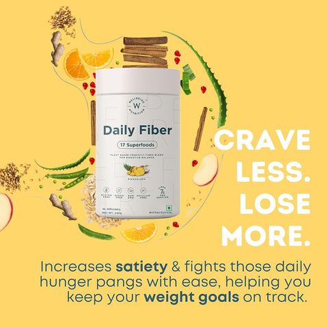 Wellbeing Nutrition Daily Fiber Powder - Organic Prebiotic Fiber - Vanilla Berry & Pina Colada - 7g Per Serving - Image 7