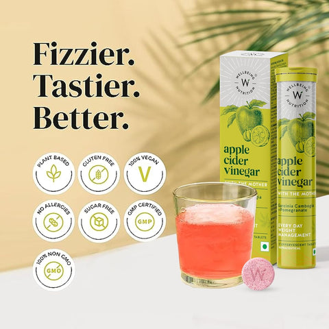 Wellbeing Nutrition Apple Cider Vinegar Tablets with Garcinia Cambogia & Pomegranate - 17 Effervescent Tabs - Image 7