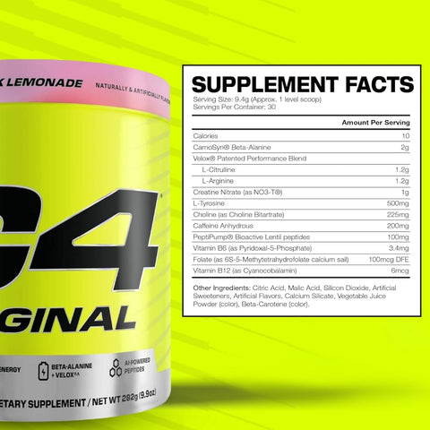 Cellucor C4 Original Pre-Workout Powder - Pink Lemonade, 30 Servings - Image 2