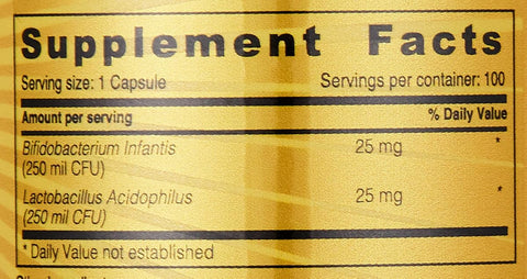 Sunshine Nutrition Probiotic Acidophilus Advanced Capsules - 500 Million Microorganisms, 100 Count - Image 4