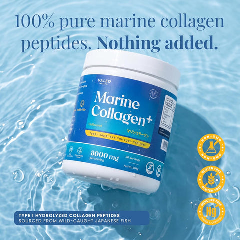 Valeo Marine Collagen Powder - 100% Pure Japanese Peptides, 208g - Image 2