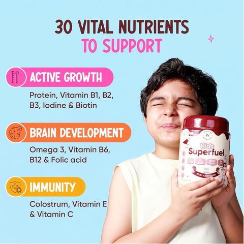 Wellbeing Nutrition Kids Superfuel - Milk Protein, Vitamins & Minerals - 400g - Image 3