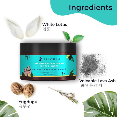 Pilgrim Jeju Skin Refining Combo with Volcanic Lava Ash - Face Wash 100ml & Face Scrub 100g - Image 5