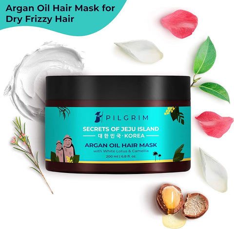 Pilgrim Argan Oil Hair Mask & Pack - Sulphate Free, 2 x 200ml - Image 2