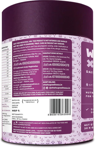 What's Up Wellness Beauty Gummies - Biotin & Superfoods Blend - 30 Gummies - Image 4