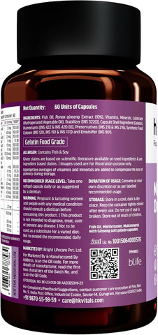 HK Vitals Multivitamin with Omega-3 Softgel Capsules - 60 Count - Image 7