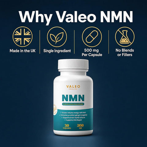 Valeo Nicotinamide Mononucleotide Capsules - 500mg - 30 Count - Image 6