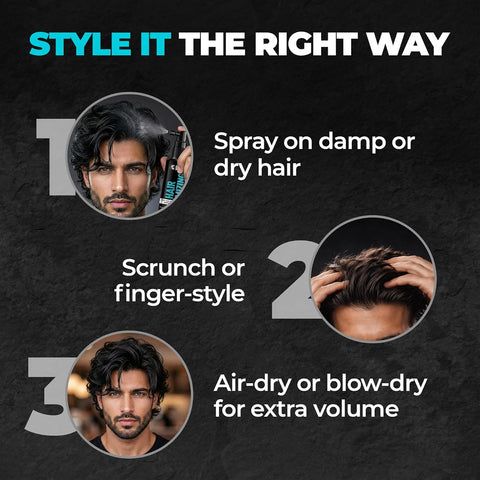 Beardo Hair Volumizing Sea Salt Spray - Texturizing Hairstyling Spray, 50ml - Image 5