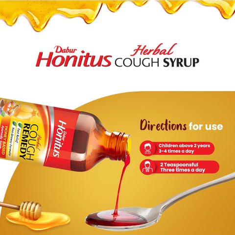 Dabur Honitus Herbal Cough Syrup - Honey & Ginger, 100 ml - Image 5