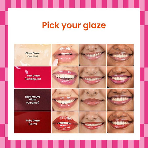 Foxtale Brightening Lip Balm With Peptides, Vitamin C & Hyaluronic Acid Bubblegum Pink Glaze