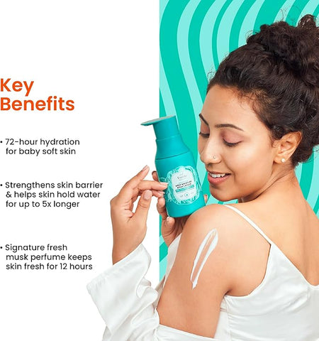 Foxtale Hydrating Body Lotion 72 Hr Hydration, Lightweight Serum-In-Lotion With Hyaluronic Acid & Ceramides