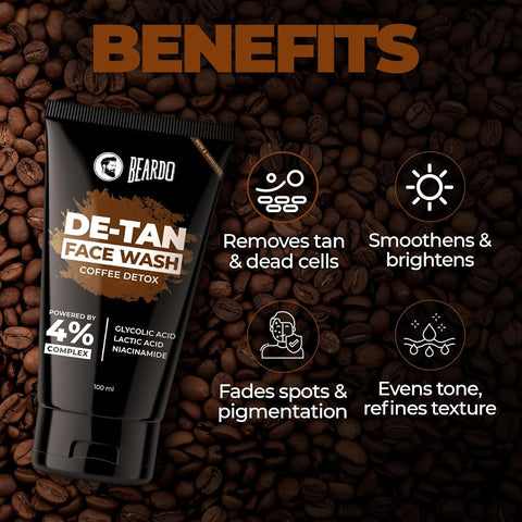 Beardo DeTan Coffee Face Wash for Men - 100ml - Image 5