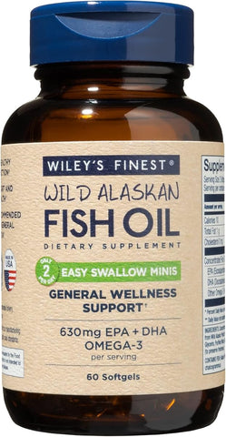 Wiley's Easy Swallow Minis - Omega-3 Fish Oil Softgels 60's