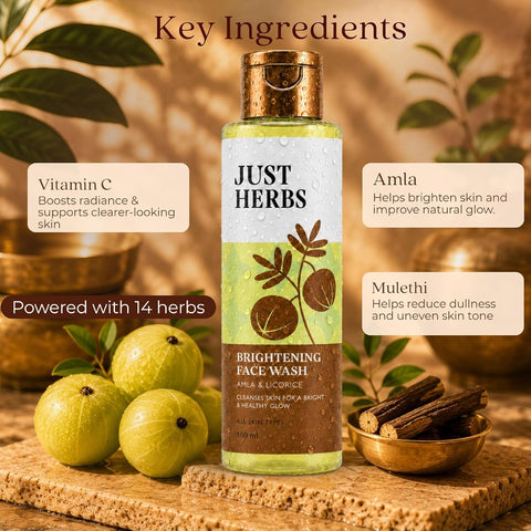 Just Herbs Face Wash with Vitamin C, Amla & Liquorice Root - 100ml - Image 5