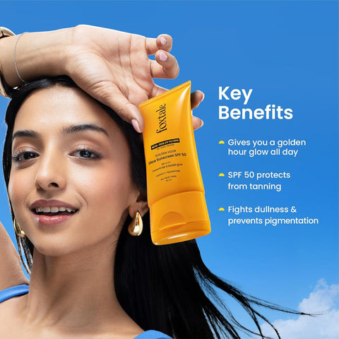 Foxtale Glow Sunscreen SPF 50 PA++++ with Vitamin C & Niacinamide - 50ml - Image 2