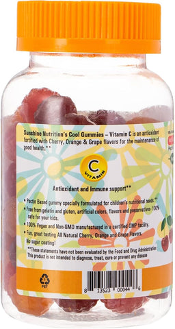 Sunshine Nutrition Cool Gummies Vitamin C for Kids, Gluten Free - 60 Gummies - Image 2