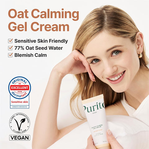 Purito Oat Calming Gel Cream - 77% Oat Seed Water, 100ml - Image 2