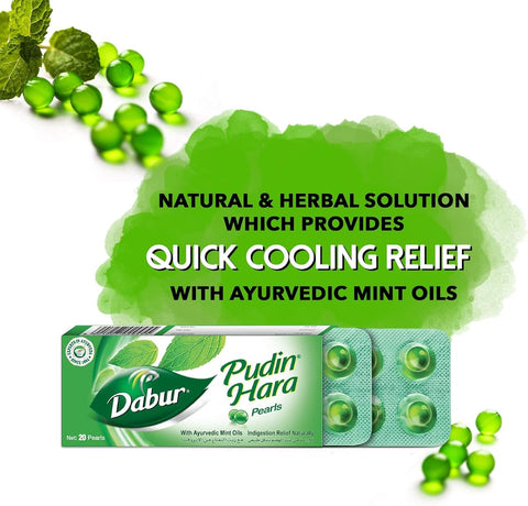 Dabur Pudin Hara Pearls for Gut Health - Peppermint & Spearmint Oils, 20 Pack - Image 5