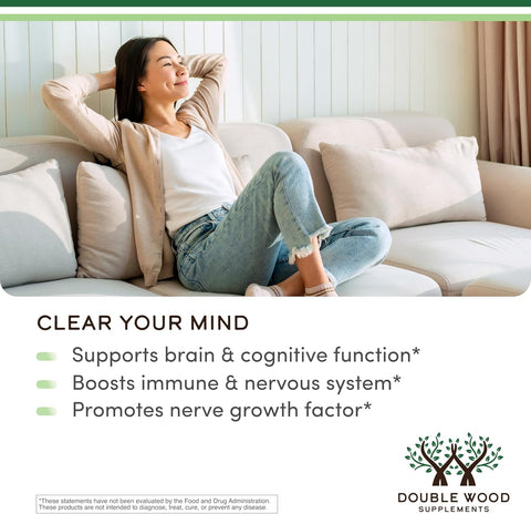 DoubleWood Supplements Lions Mane Mushroom - 120 Capsules