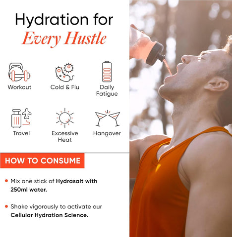 Wellbeing Nutrition Hydrasalt - Blood Orange Electrolyte Sachets, 90g (15 Pack) - Image 5