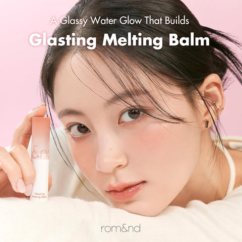 Rom&Nd Dewy & Glassy Tinted Lip Balm 01 Coco Nude - Vegan Formula - Image 7
